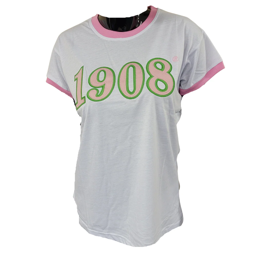 AKA 1908 Ringer Tee Shirt - Image 3