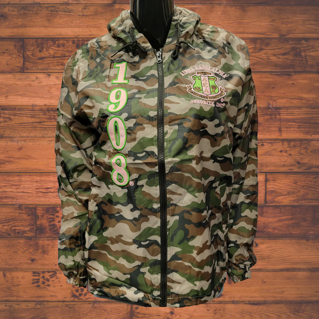 AKA Camouflage Hooded Windbreaker Jacket - Image 2