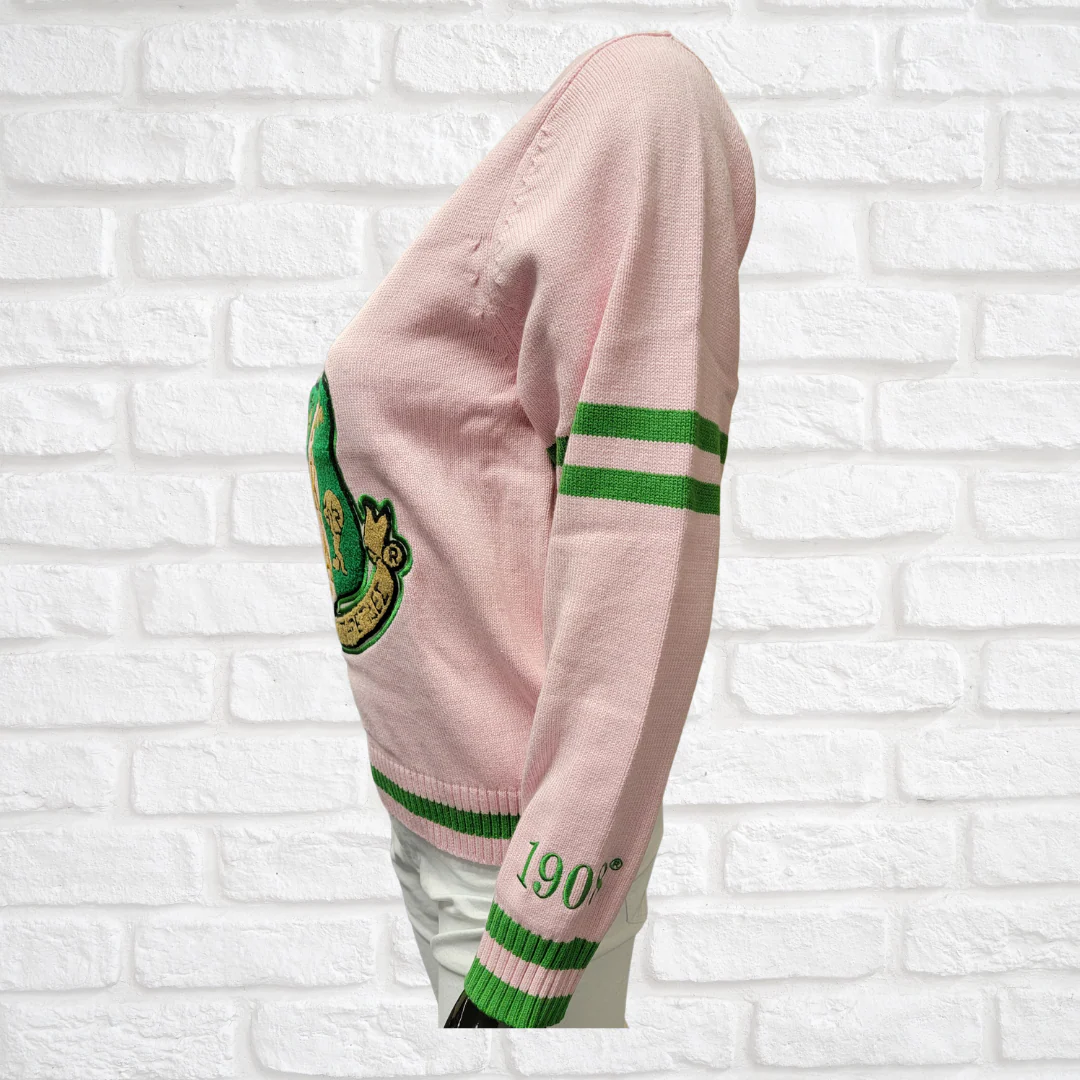 AKA Chenille V-neck Varsity Sweater - Image 2
