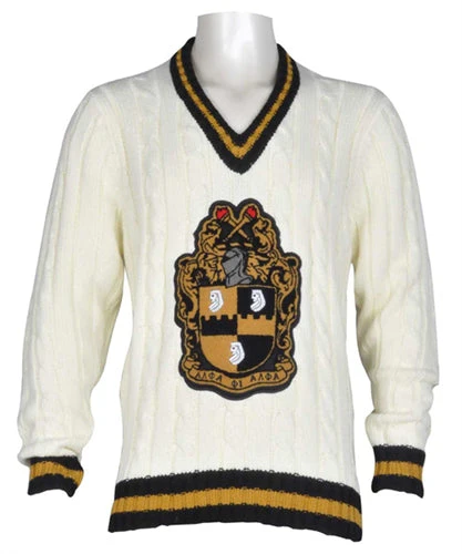 Alpha V-Neck Cream Sweater