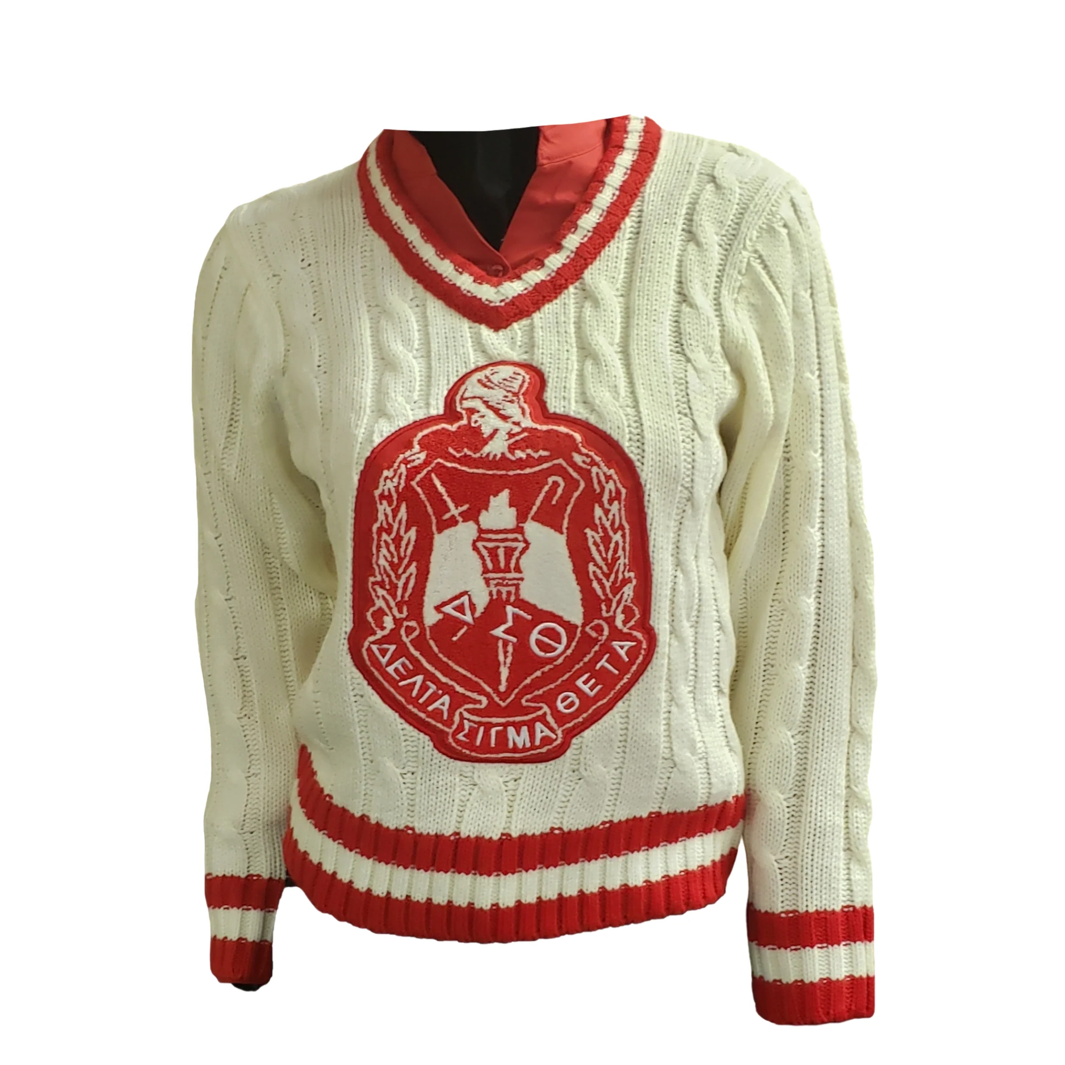Delta V Neck Cream Sweater
