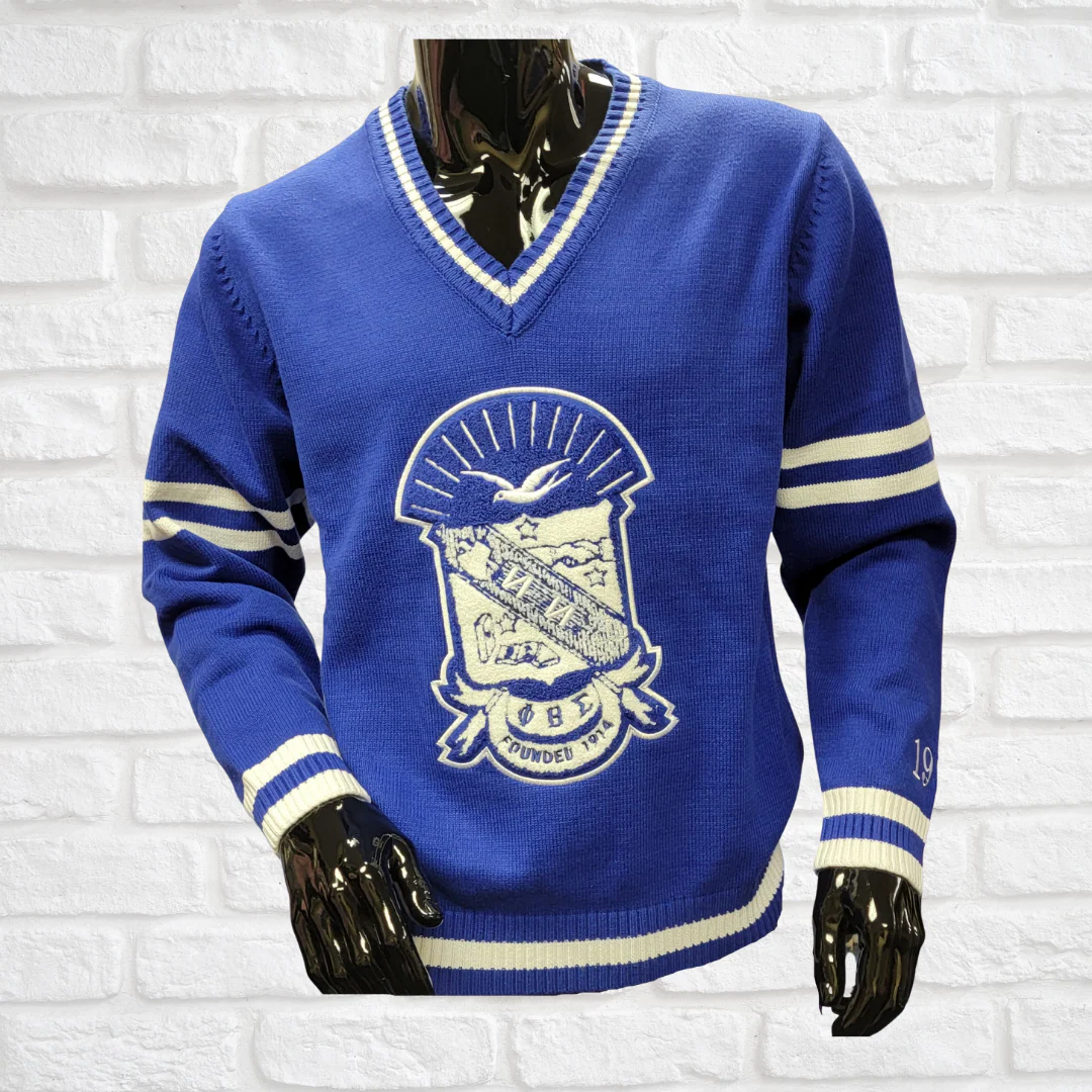 Sigma Chenille V-neck Varsity Sweater