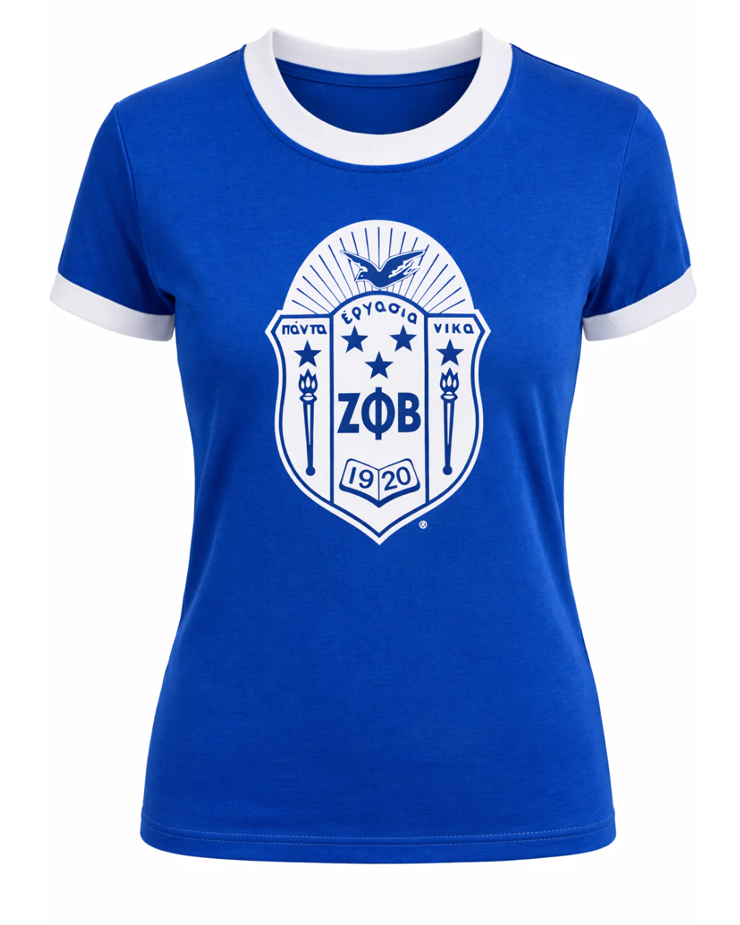 Zeta Flocked Ringer Tee