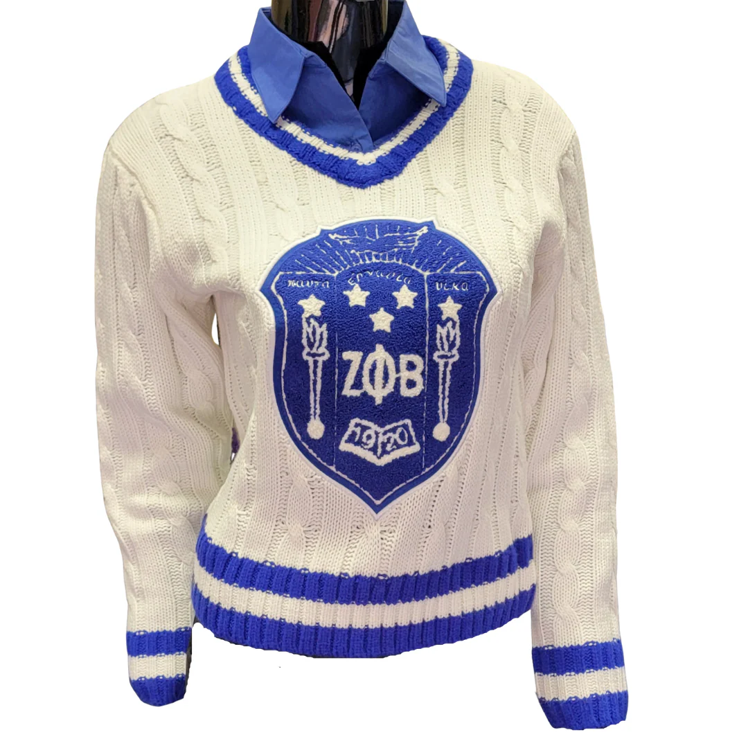 Zeta V Neck Cream Sweater